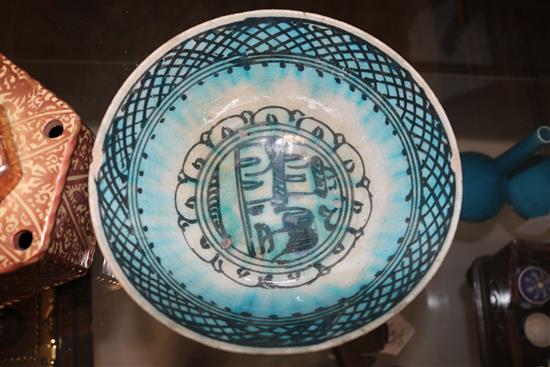 An Hispano Moresque style inkstand,